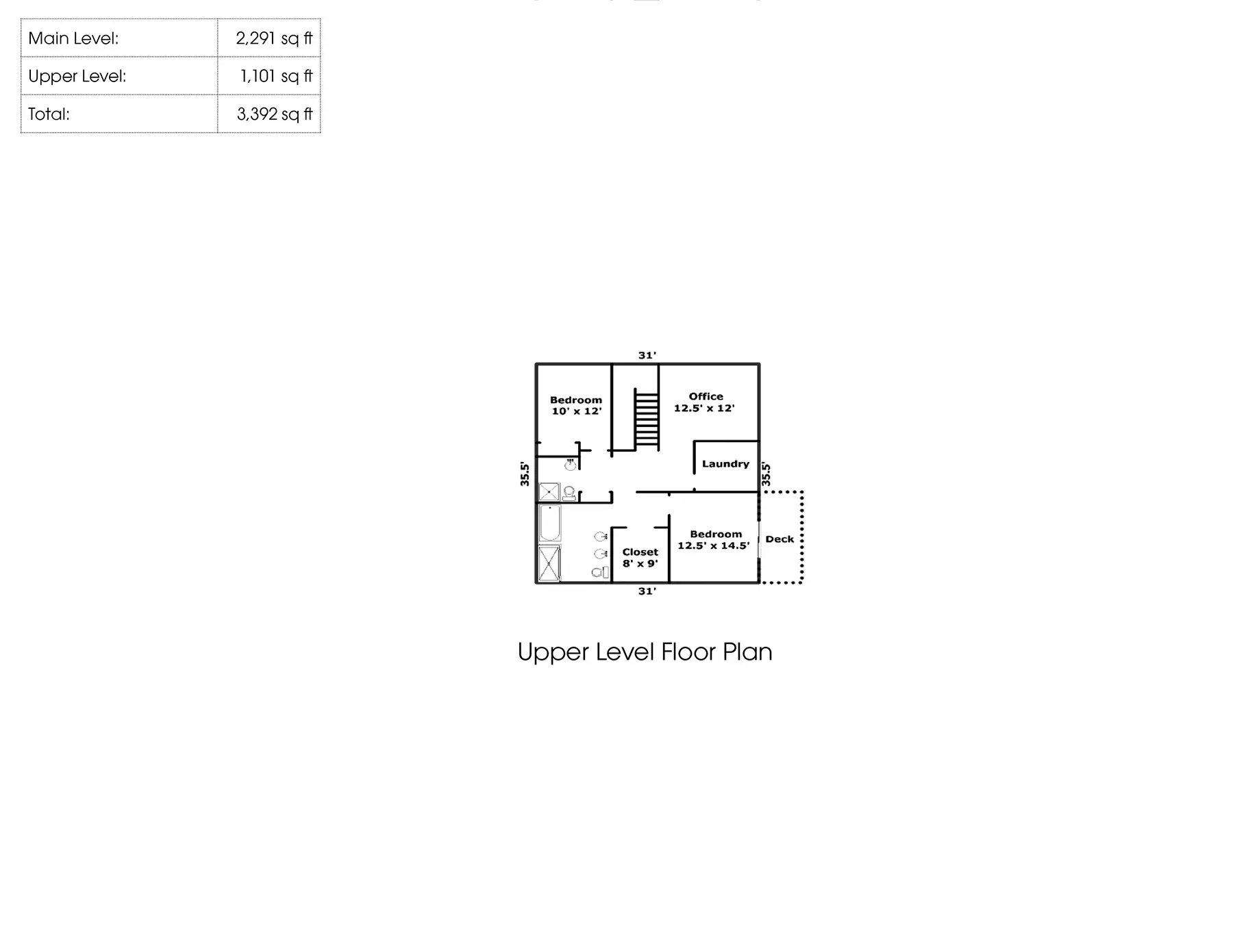 2930 NW Quimby Street, upper level floor plan 1